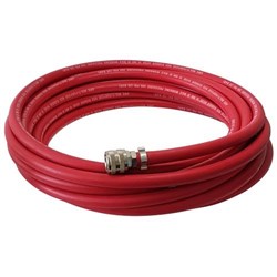 RED RUBBER HOSE SET 10MM X 10M CW COUPLINGS
