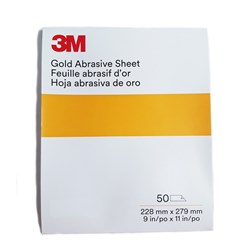3M 02543 216U FRE-CUT GOLD PAPER P240A 228X279MM PACK/50