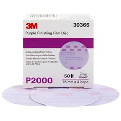 3M 30366 260L HOOKIT PURPLE FINISHING FILM DISC P2000 76MM BOX/50
