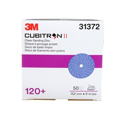 3M 31372 737U CUBITRON II HOOKIT CLEAN SANDING DISCS P120 150 MM BOX/50