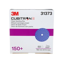 3M 31373 737U CUBITRON II HOOKIT CLEAN SANDING DISCS P150 150MM BOX/50