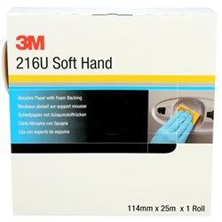 3M 216U PRECUT SOFT HAND ROLLS P180 114MM X 25M EA