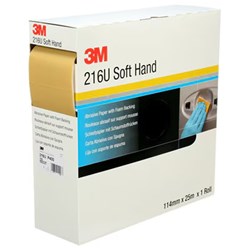 3M 216U 50337 PRECUT SOFT HAND ROLLS P400 114MM X 25M EA