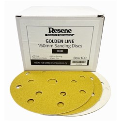 NON-D GOLD 150MM DISCS 15 HOLE P80 BOX/100