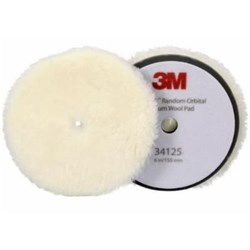 3M 34125 RANDOM ORB POLISHER MED WOOL PAD 150MM WHITE 2 PADS PER BAG