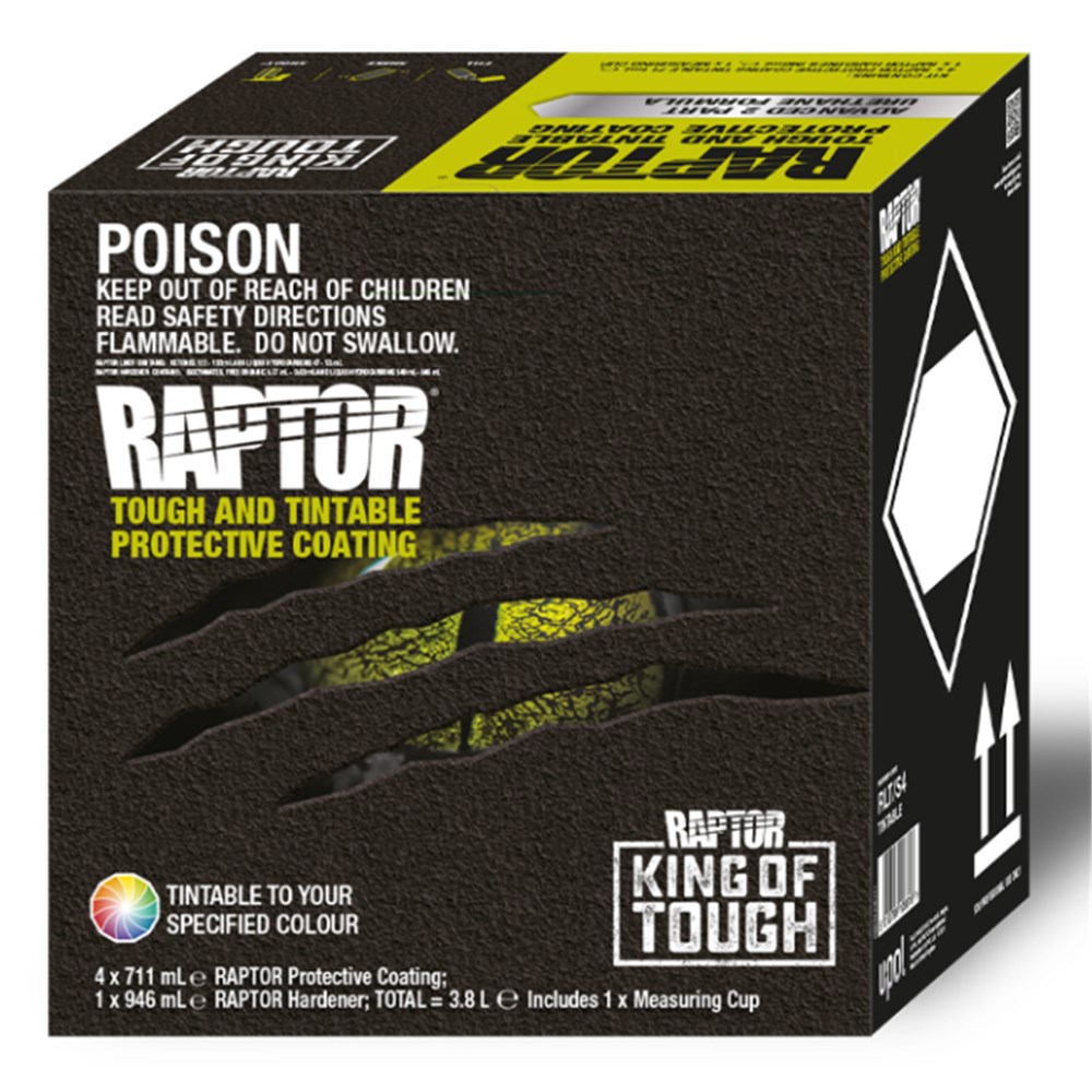 ★即購入OK★　RAPTOR LINER ブラック４L ６本セット RAPTOR LINER KIT BLACK 4L - Texture - Resene Automotive & Light